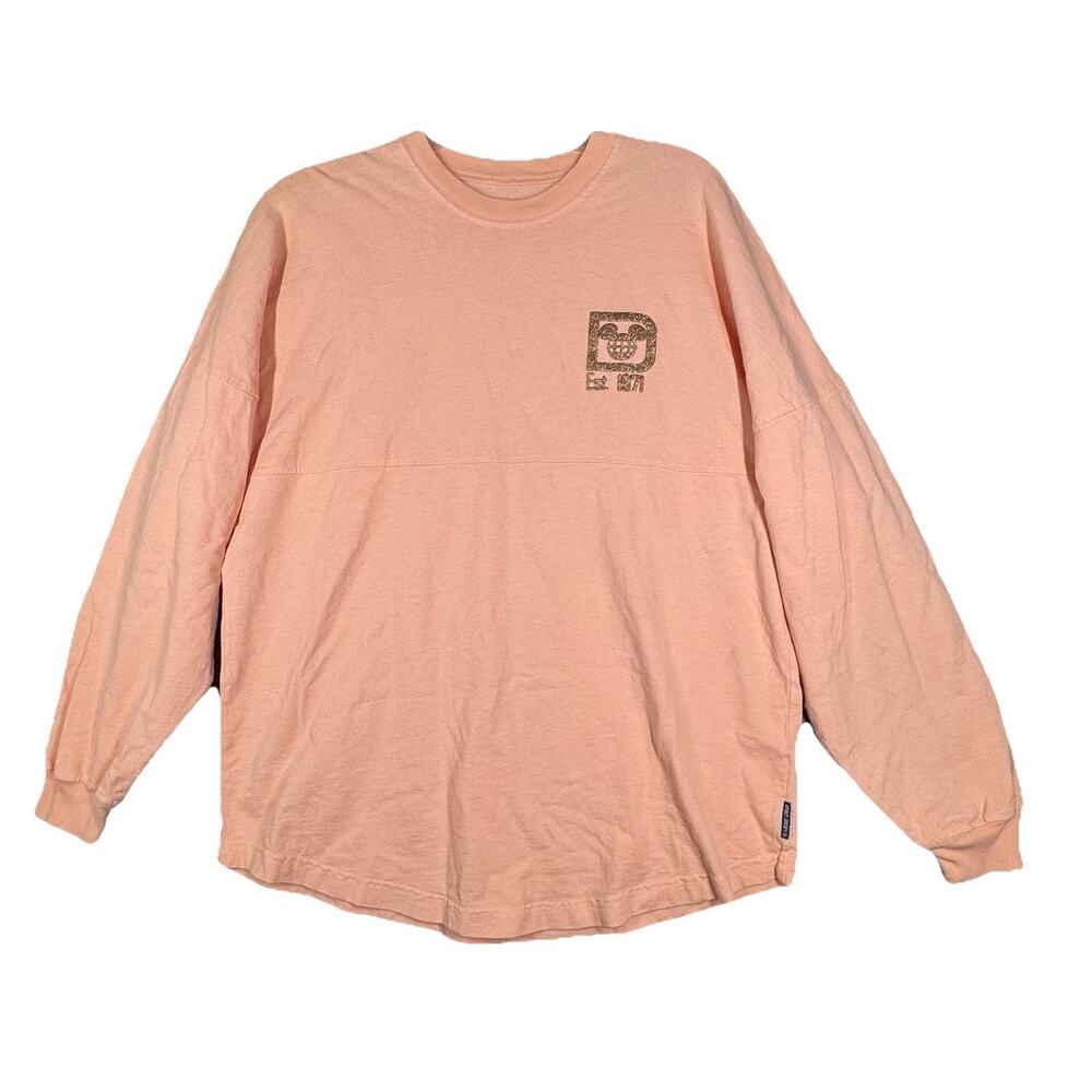 Disney Spirit Jersey Shirt Womens Medium Peach Rose Gold‎ Walt Disney World
